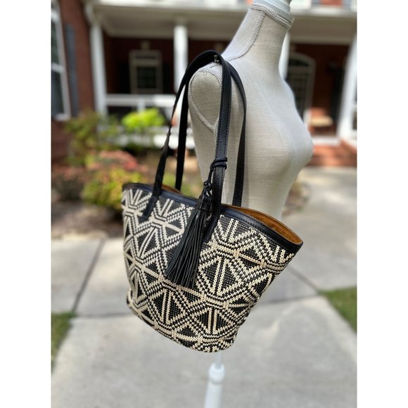 Patricia Nash Handbags - Patricia Nash Taureg Woven Marconia Tote Natural/Black P768519 NWT